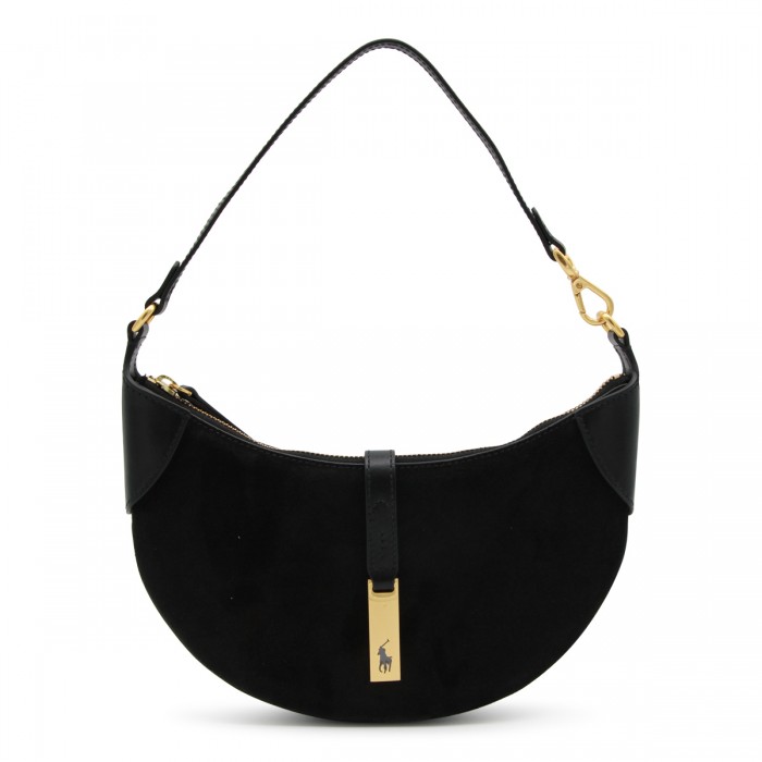 BLACK SUEDE SHOULDER BAG