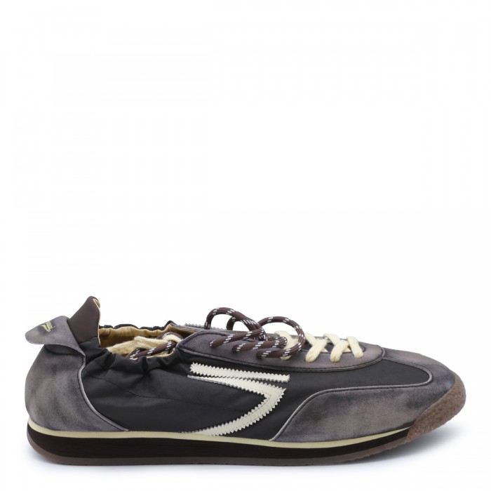 DARK GREY LEATHER SNEAKERS