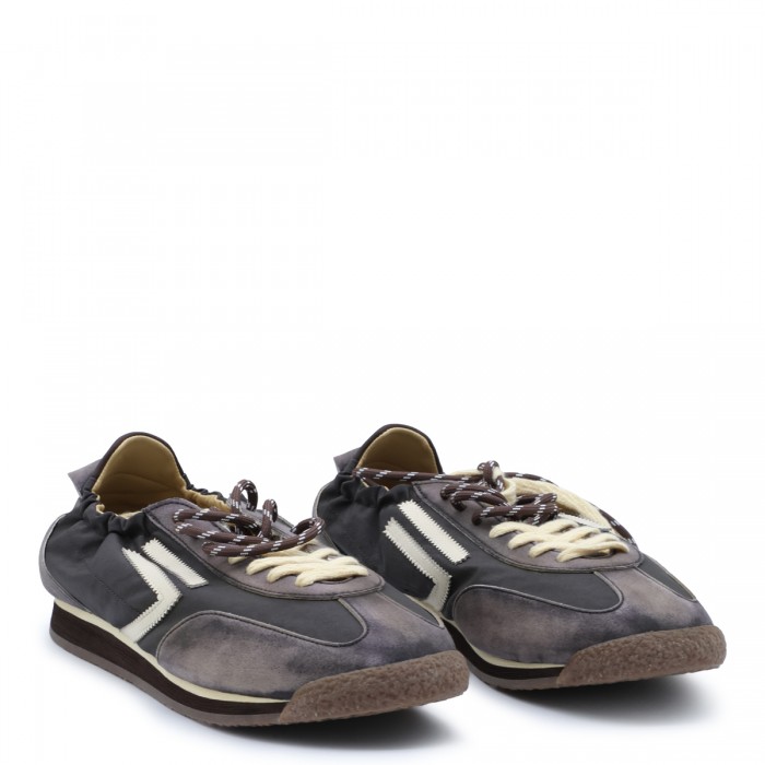 DARK GREY LEATHER SNEAKERS 2