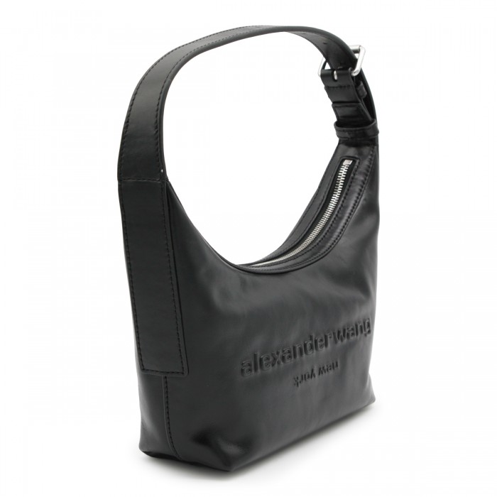 BLACK LEATHER CROSSBODY BAG 2
