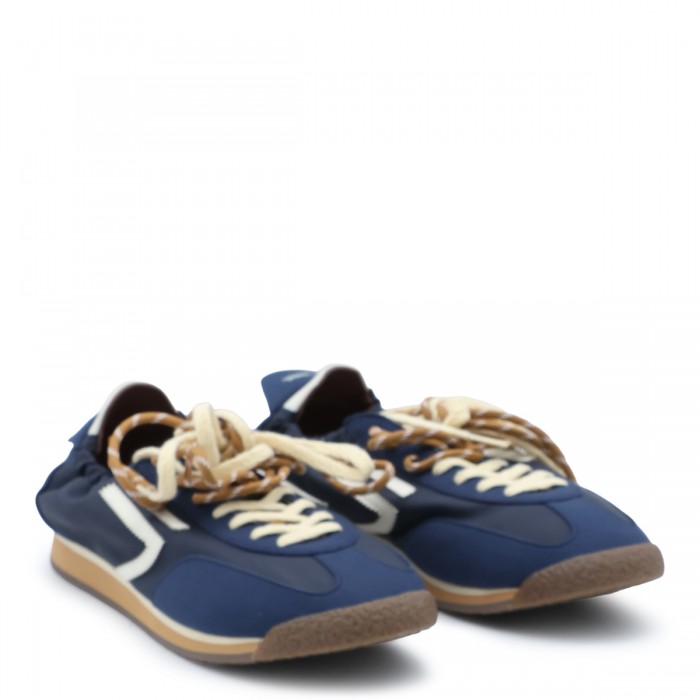DARK BLUE LEATHER SNEAKERS 2