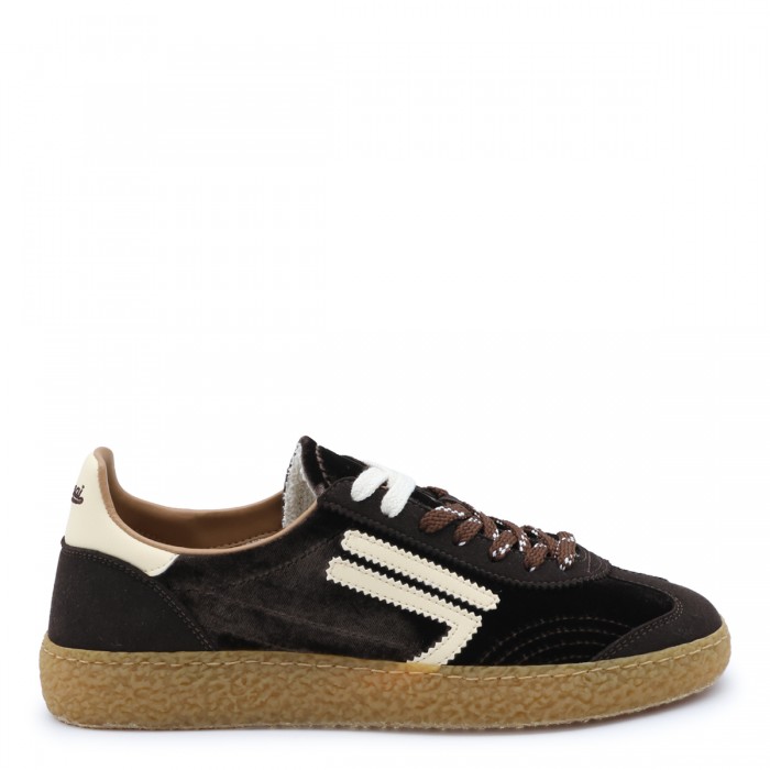 DARK BROWN LEATHER SNEAKERS