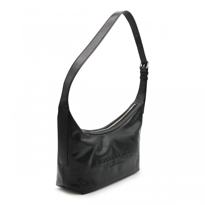 BLACK LEATHER CROSSBODY BAG 2