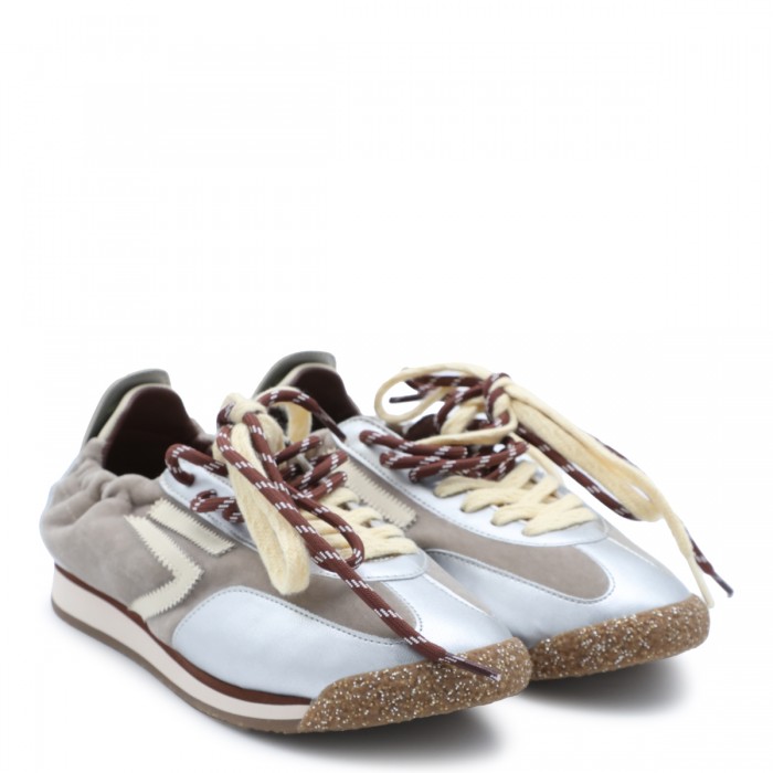 SILVER LEATHER SNEAKERS 2