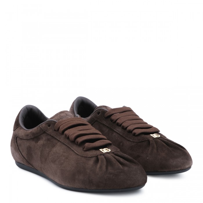 DARK BROWN LEATHER SNEAKERS 2