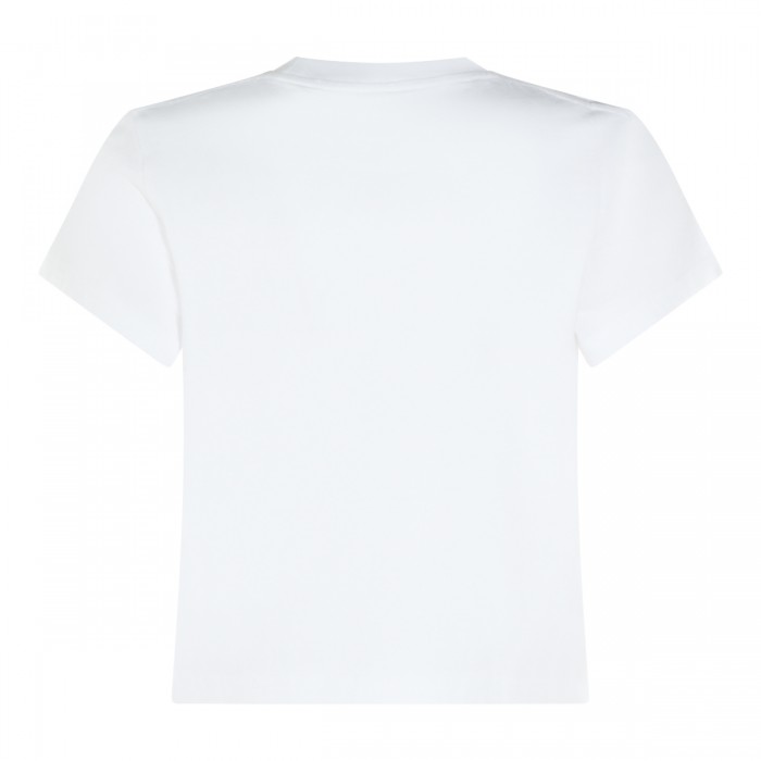 WHITE COTTON LOGO T-SHIRT 2