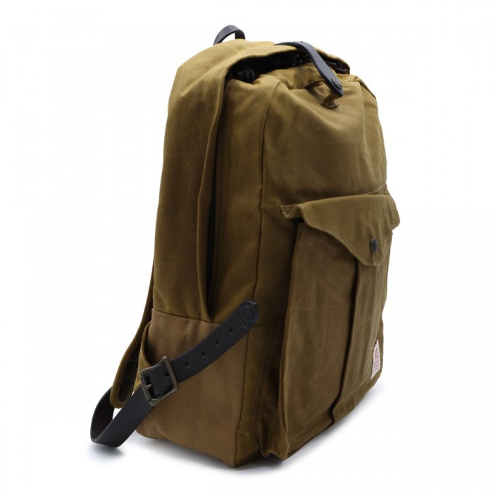 DARK GREEN COTTON BACKPACK 2
