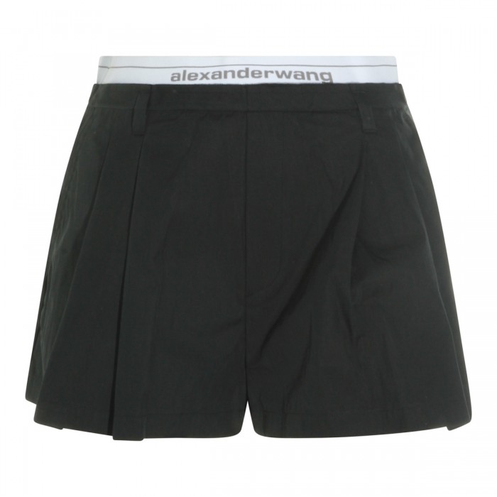 BLACK COTTON SHORTS