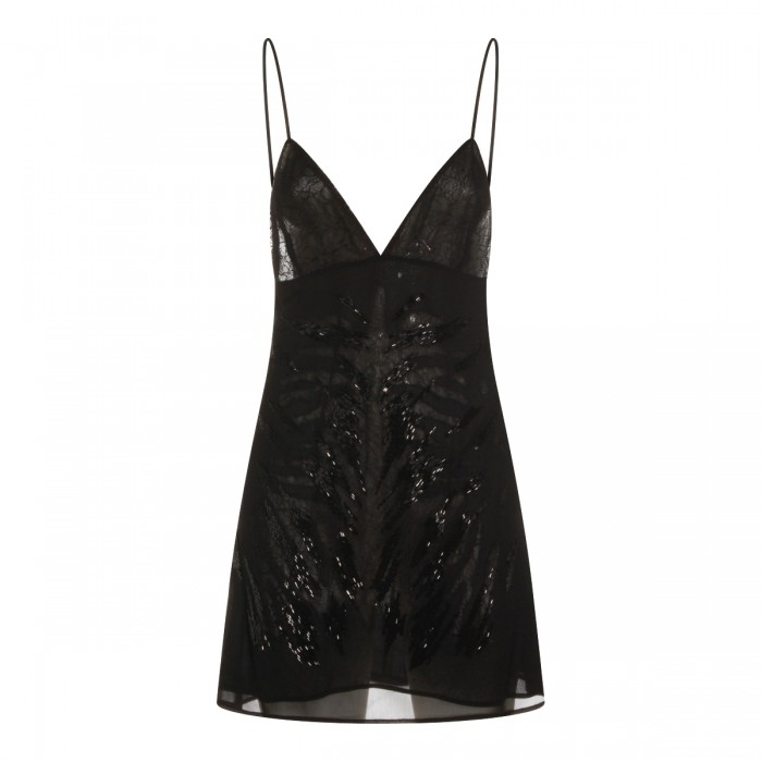 BLACK VISCOSE DRESS