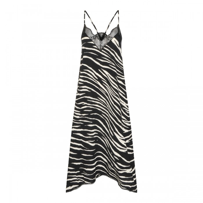 BLACK AND WHITE MIDI DRESS
