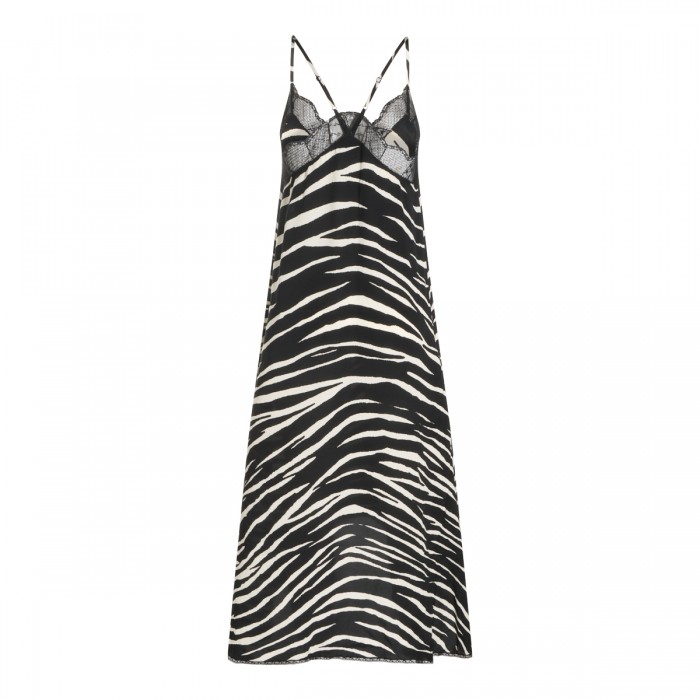 BLACK AND WHITE MIDI DRESS 2
