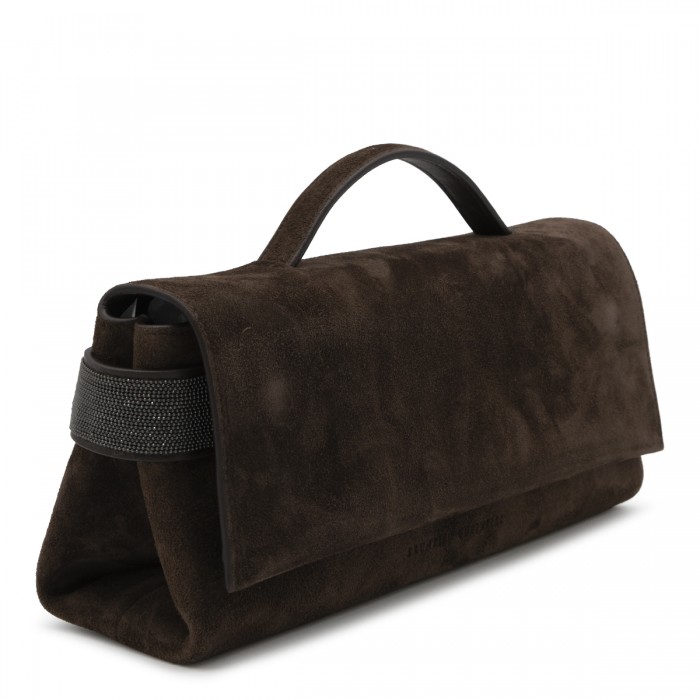 DARK BROWN LEATHER CLUTCH 2