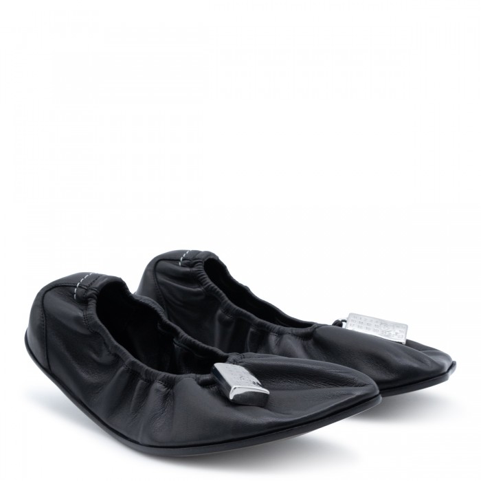 BLACK BALLET SHOES FLATS 2