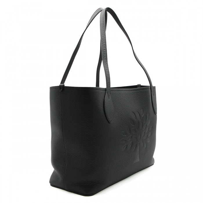 BLACK LEATHER TREE TOTE 2
