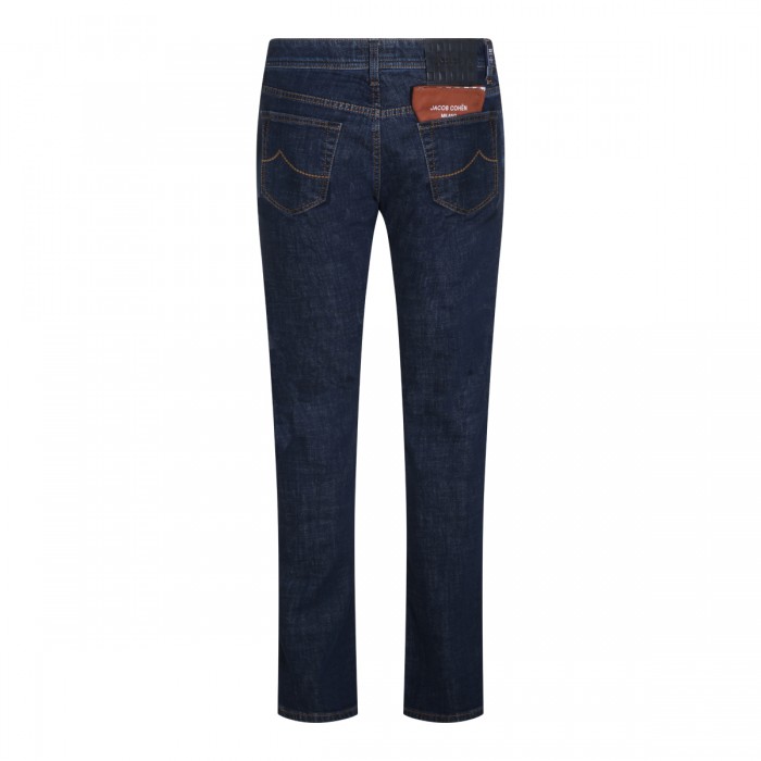 DARK BLUE DENIM STRETCH JEANS 2