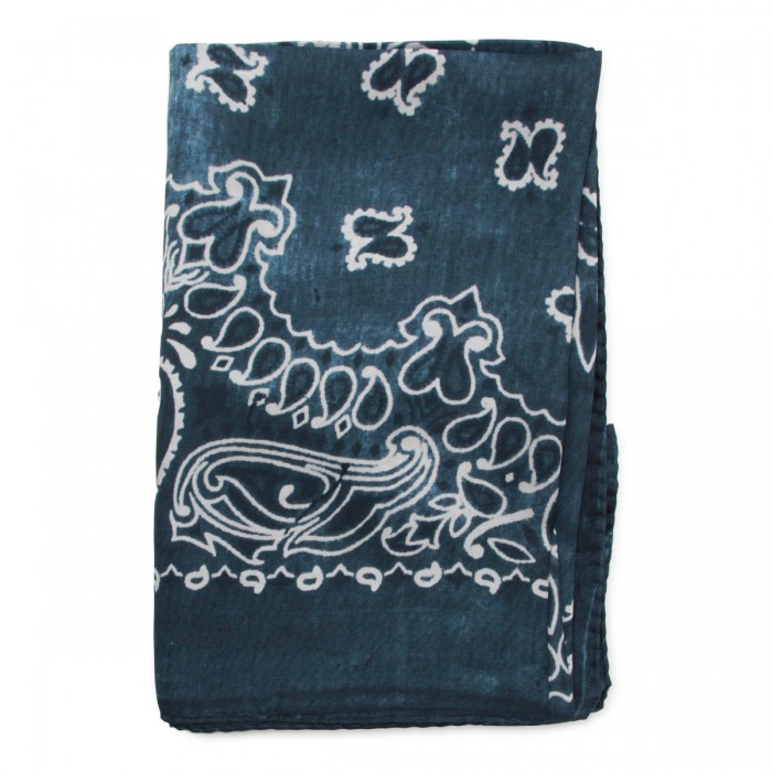 DENIM BLUE SILK SCARF