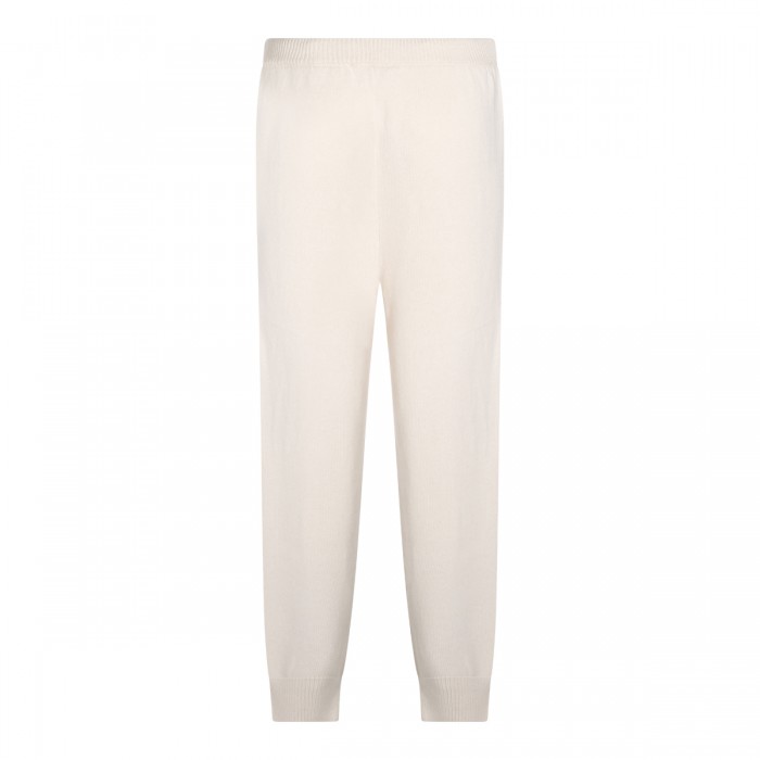 ECRU WOOL AND SILK BLEND PANTS 2
