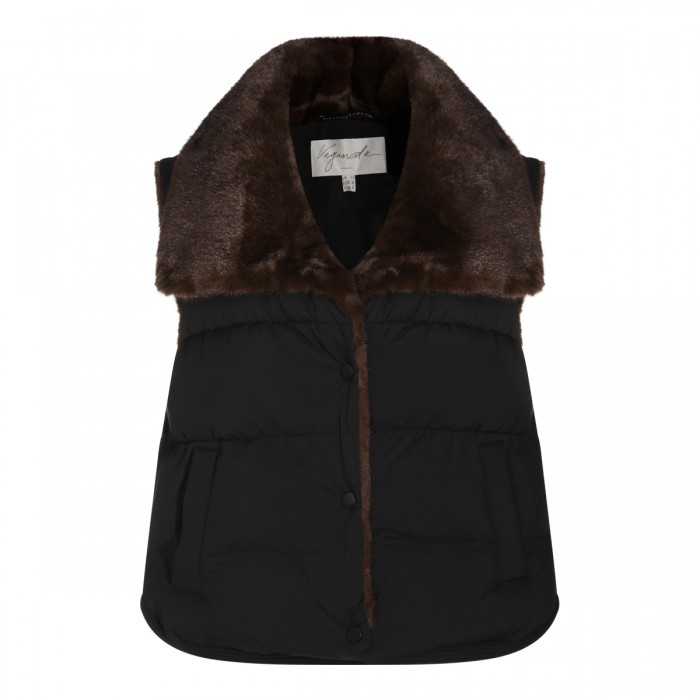 BLACK PUFFER VEST DOWN JACKET