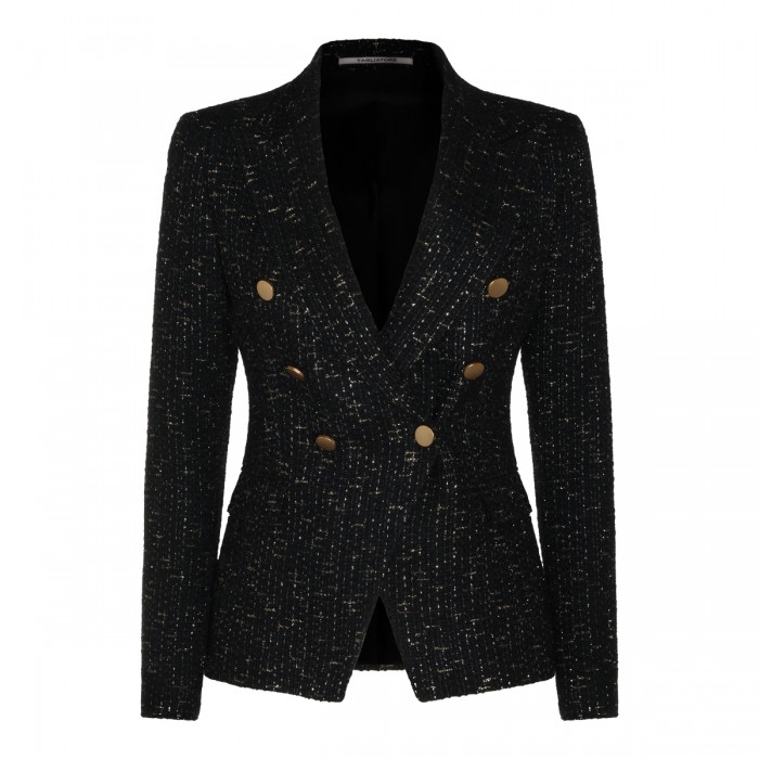 BLACK WOOL BLEND BLAZER