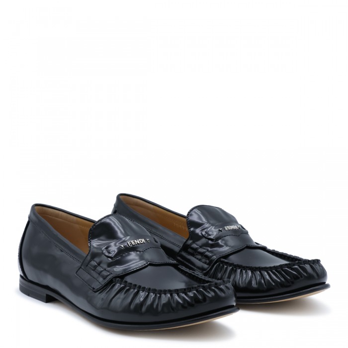 BLACK LEATHER LOAFERS 2