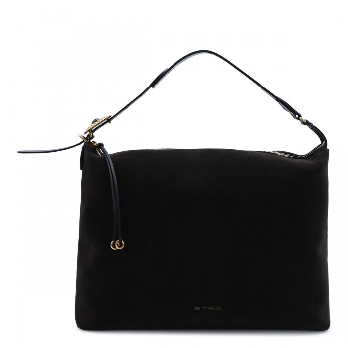 DARK BROWN SUEDE SHOULDER BAG