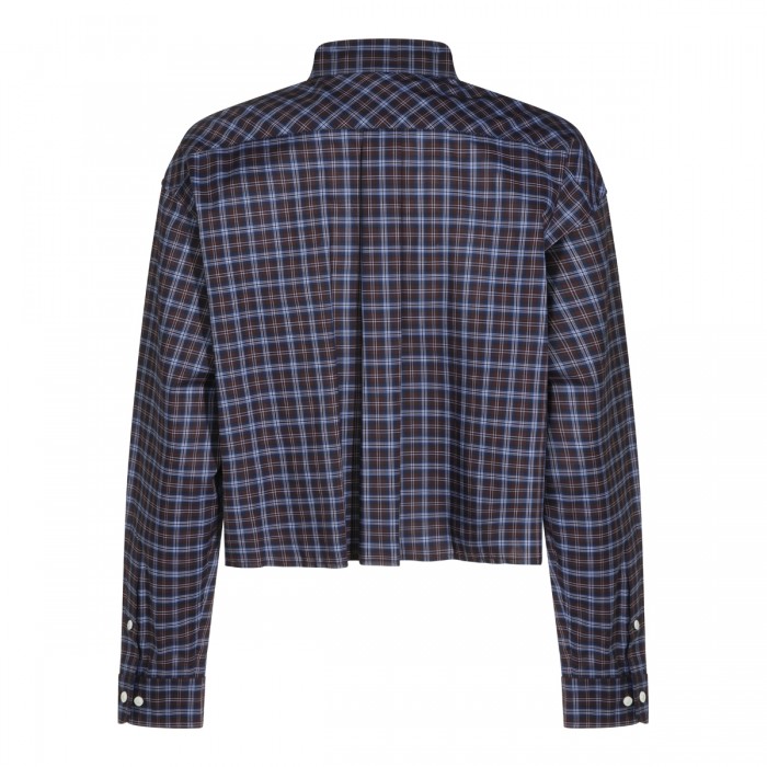 BLUE AND COCOA COTTON PLAID... 2