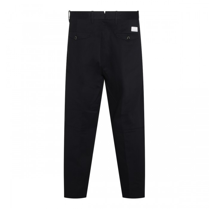 NAVY COTTON STRETCH PANTS 2