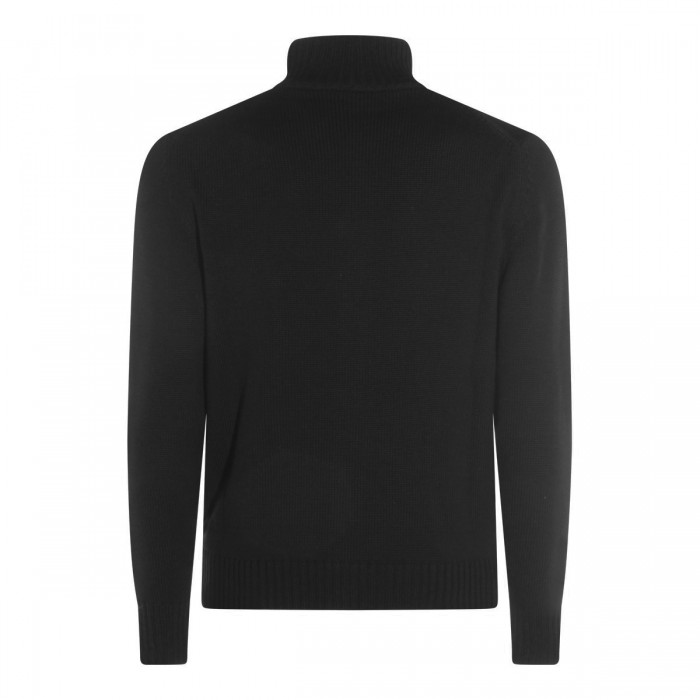 BLACK VIRGIN WOOL SWEATER 2
