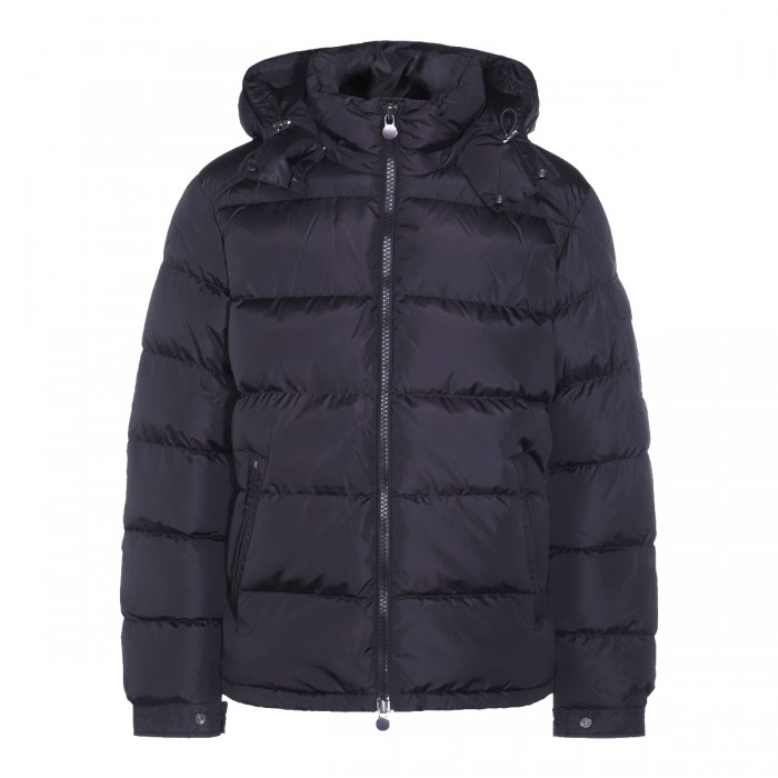 DARK BLUE NYLON DOWN JACKET