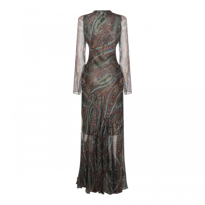 MULTICOLOR PAISLEY LONG DRESS 2