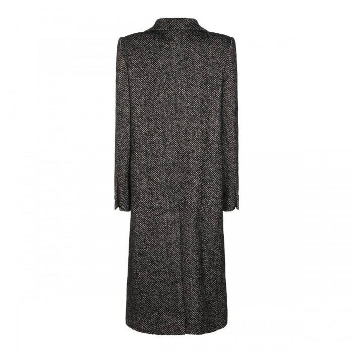 GREY VIRGIN WOOL LONG COAT 2