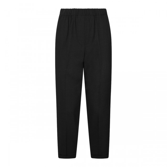 BLACK WOOL PANT