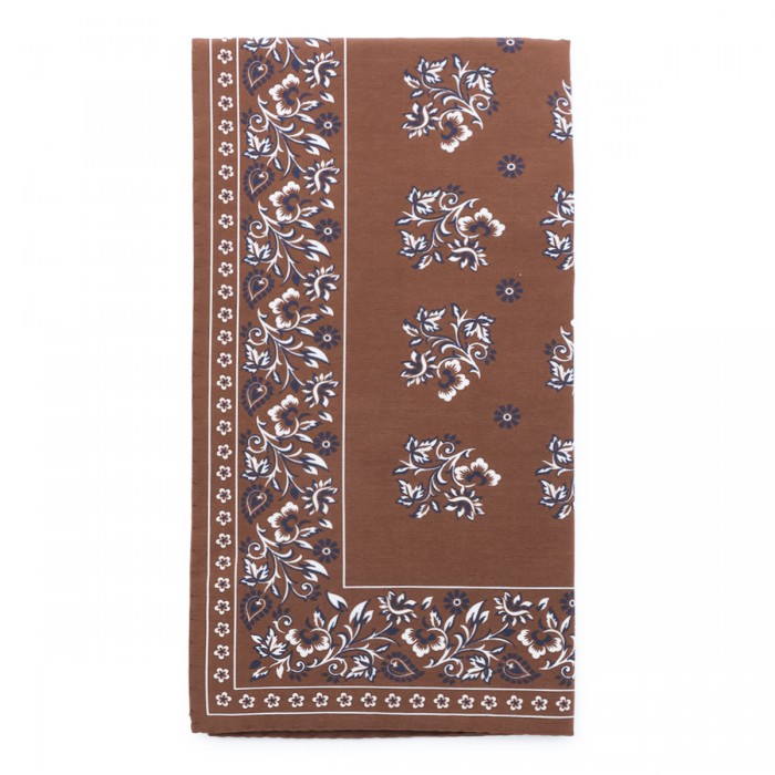 BROWN SILK AND COTTON BLEND...