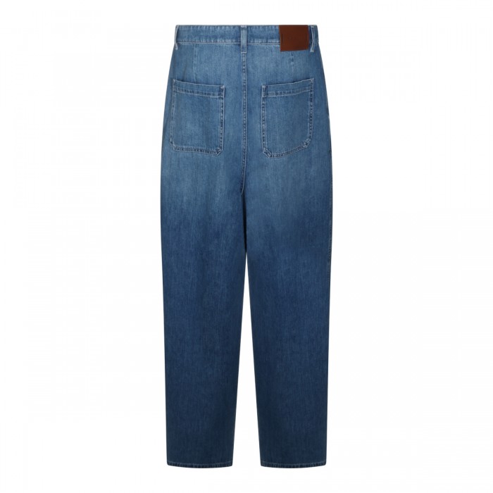 DARK BLUE COTTON JEANS 2