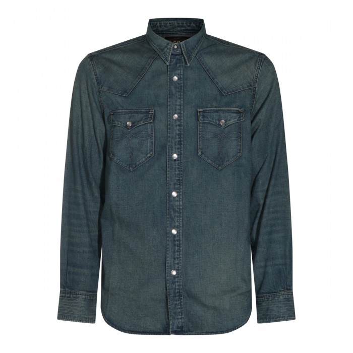 DARK BLUE COTTON SHIRT