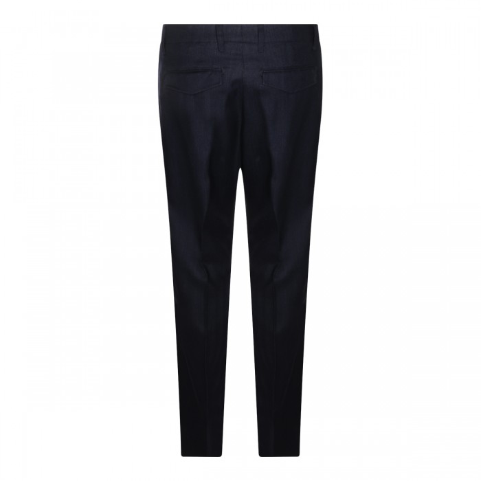 DARK BLUE WOOL PANTS 2