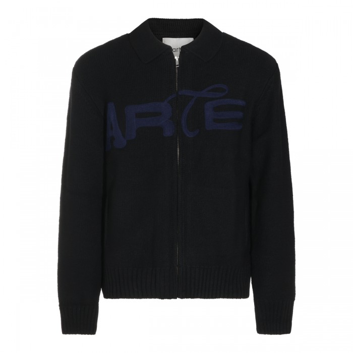 BLACK WOOL KNITWEAR