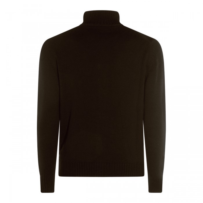 BROWN VIRGIN WOOL KNITWEAR 2