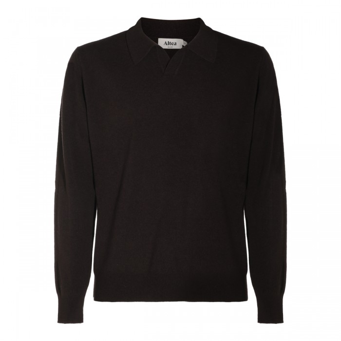 DARK BROWN WOOL KNITWEAR