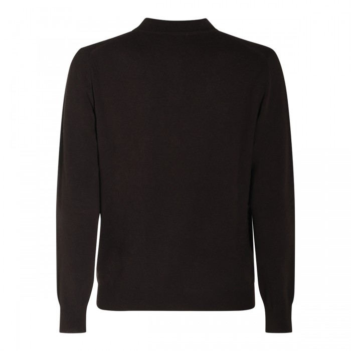 DARK BROWN WOOL KNITWEAR 2