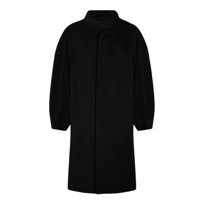 BLACK WOOL COAT