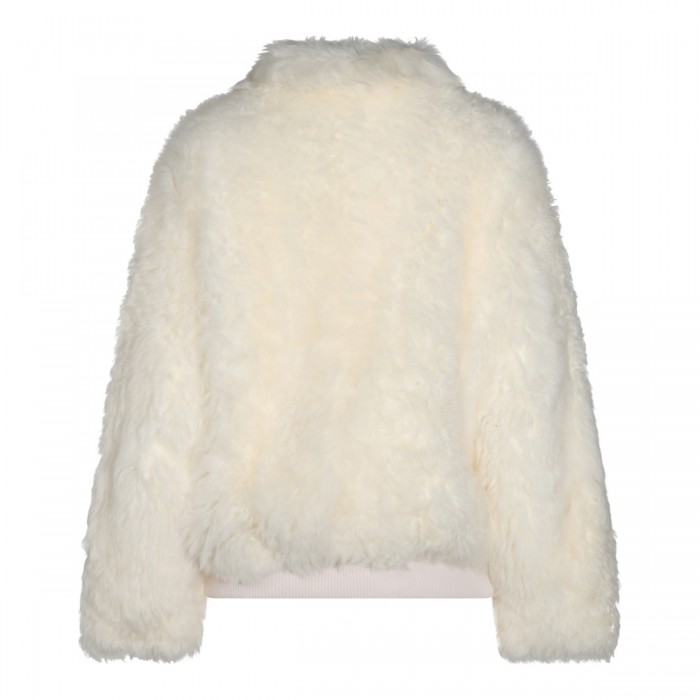 WHITE WOOL FUR JACKET 2