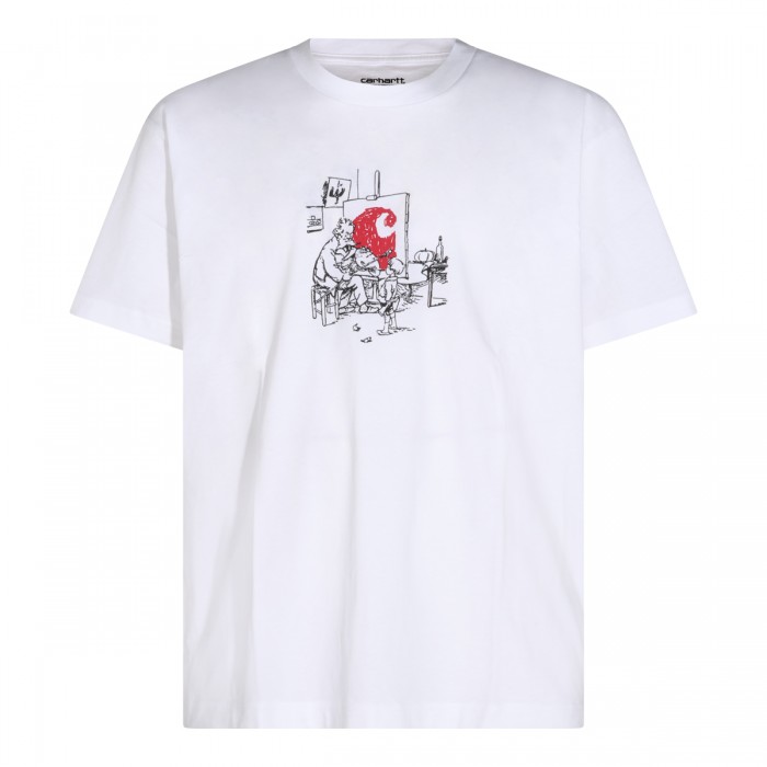 WHITE COTTON T-SHIRT