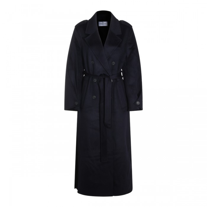 DARK BLUE WOOL COAT