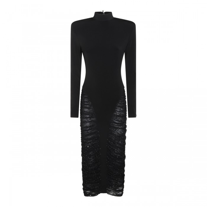 BLACK MIDI DRESS