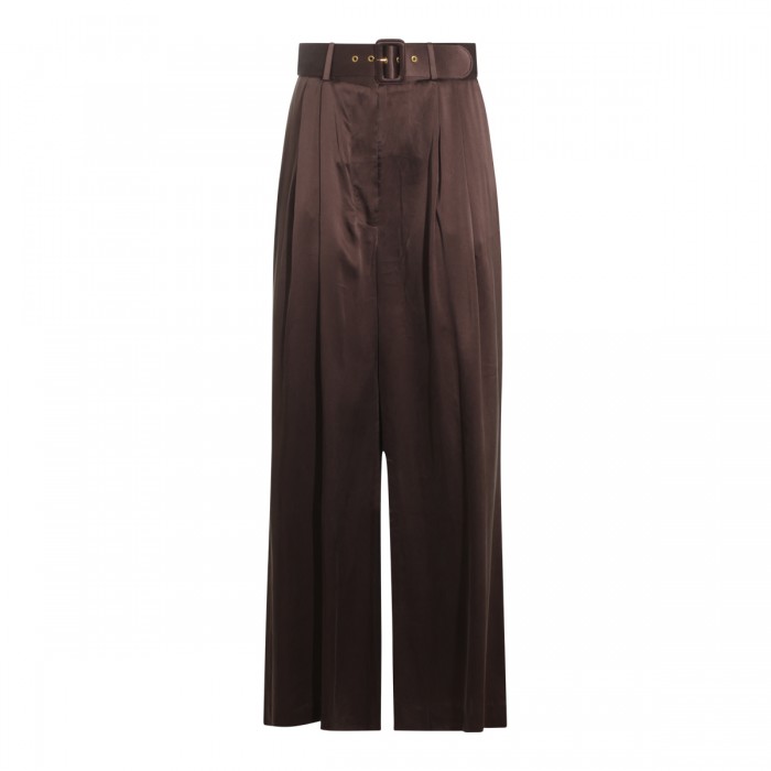 BROWN VISCOSE PANTS