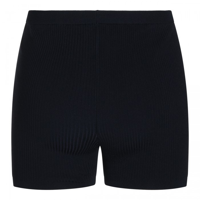 BLACK VISCOSE SHORTS 2