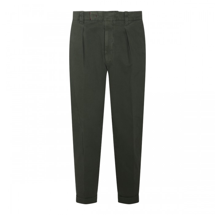 DARK GREEN COTTON PANTS