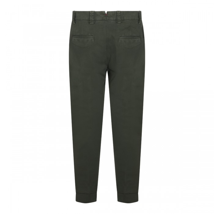 DARK GREEN COTTON PANTS 2