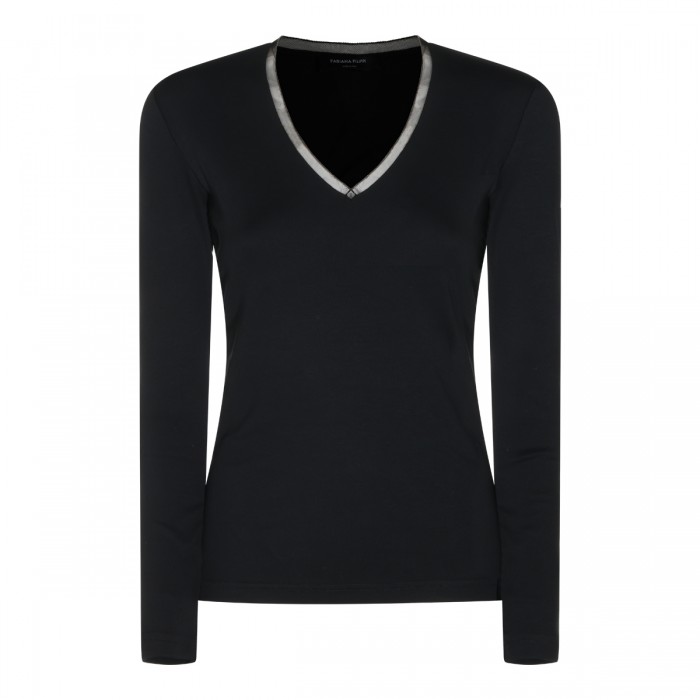BLACK COTTON T-SHIRT